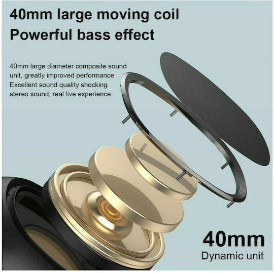 WK M8 Bluetooth Wireless Over Ear Headphones with Radio with 4 hours of Operation Red