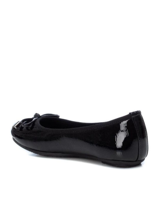 Balerini copii Simple Piele lăcuită Negre