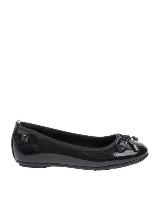 Balerini copii Simple Piele lăcuită Negre