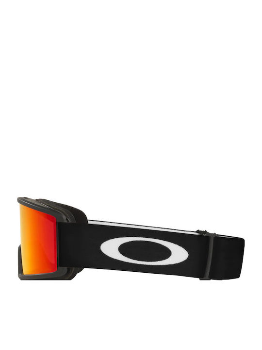 Oakley Target Line Ski- & Snowboardbrille Erwachsene Schwarz mit Linse Spiegel in Orange Farbe