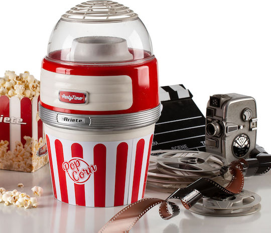 Ariete Pop Corn XL Party TIme Popcorn Maker Hot Air 1100W Red