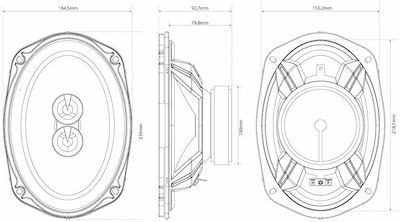 MTX Σετ Ηχεία Αυτοκινήτου 6x9" με 80W RMS (3 Δρόμων)