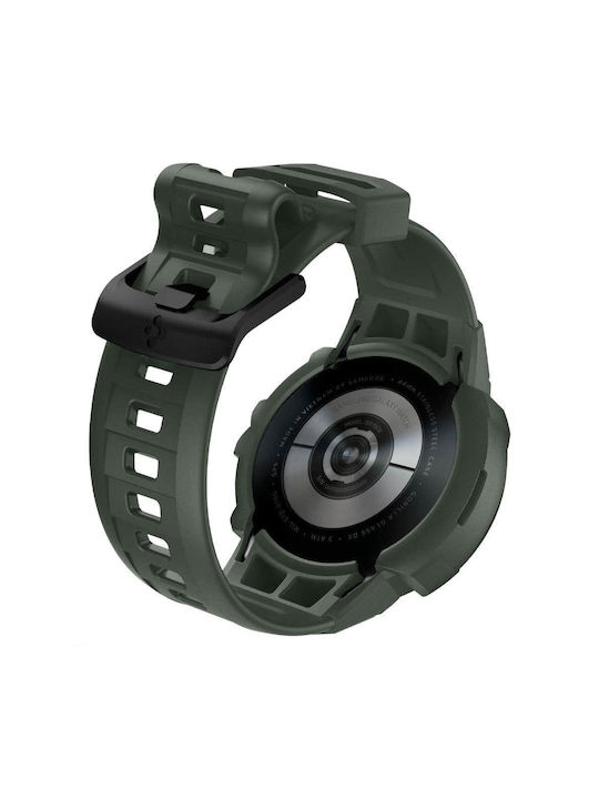 Spigen Rugged Armor Pro Silicone Case Military Green for Galaxy Watch 4 44mm