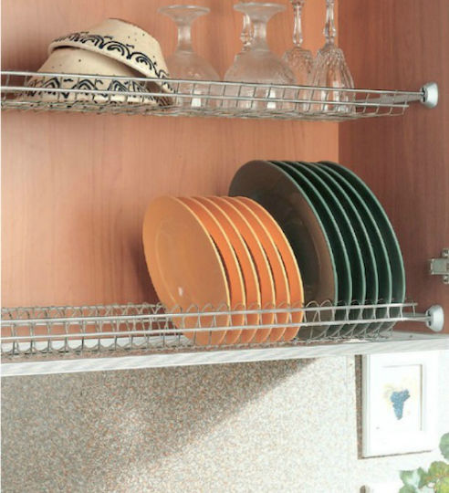Lemi Rack de vase de cabinet Inox în Argintiu Culori 80cm Lemi Rack de vase de cabinet Inox în Argintiu Culori 80cm