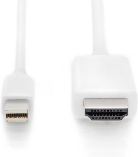 Digitus Cable mini DisplayPort male - HDMI male 2m Λευκό (AK-340304-020-W)