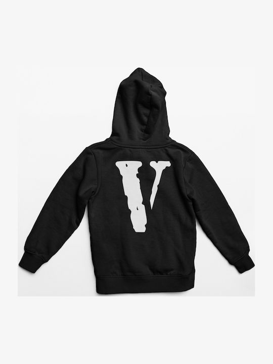 T-shirt Studio Pop Smoke V 8121 Φούτερ με Κουκούλα Μαύρο