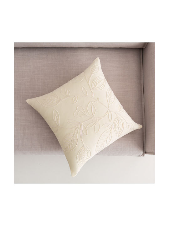 Gofis Home Decorative Pillow Case Light Veil 381 from 100% Cotton 05 Vanilla 43x43cm.