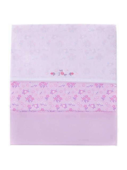 Laura Ashley Double Sided Cotton Baby Quilt Sweet 100x140cm Lilac