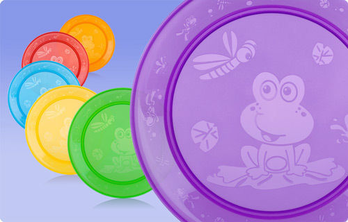 Nuby Baby Food Plate Fun Feeding made of Plastic Multicolour 4pcs