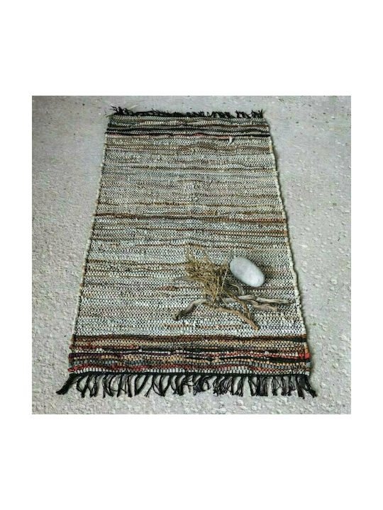 Nima Suri Χαλί Ορθογώνιο με Κρόσια Γκρι 60x130cm