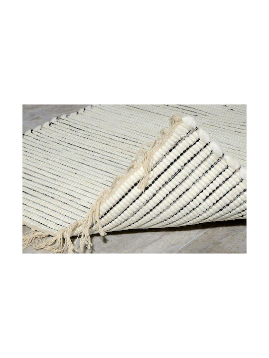Tzikas Carpets Natura 30160-090 Χειροποίητο Χαλί Ορθογώνιο με Κρόσια Ecru 140x200cm