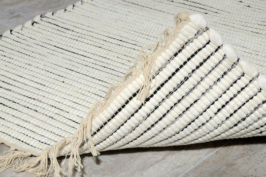 Tzikas Carpets Natura 30160-090 Χειροποίητο Χαλί Ορθογώνιο με Κρόσια Ecru 140x200cm