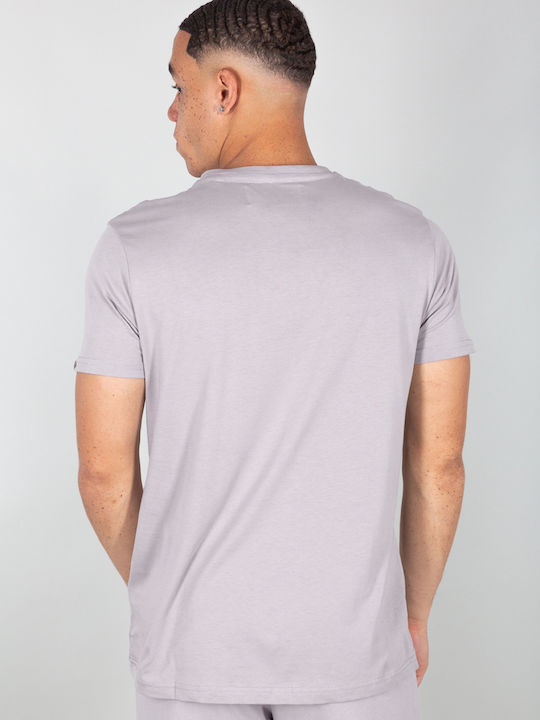 Alpha Industries Ανδρικό T-shirt Organic Grey Μονόχρωμο