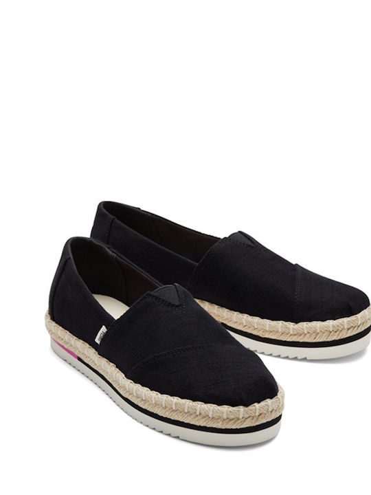 Heavy Twill Women's Fabric Espadrilles Black
