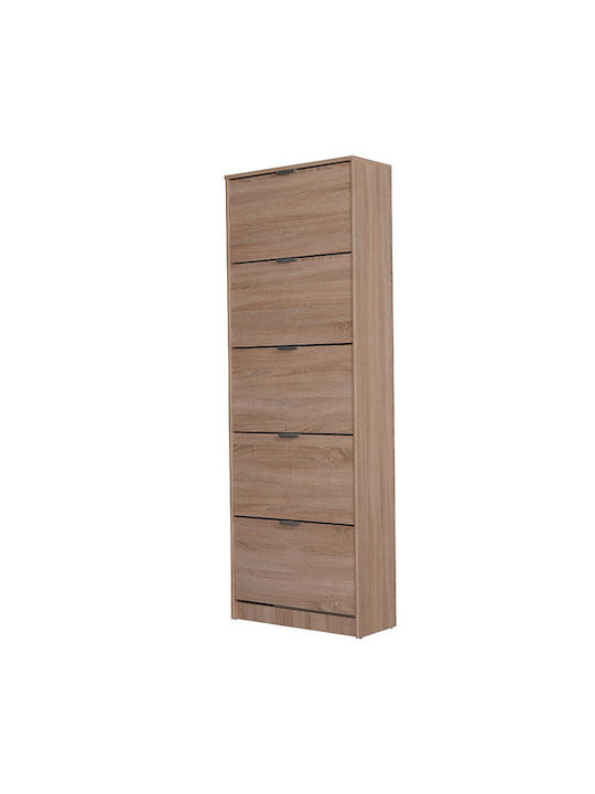 Suport pentru pantofi Hugo 25 cu 5 Rafturi Sonoma L67xW28xH191.5cm