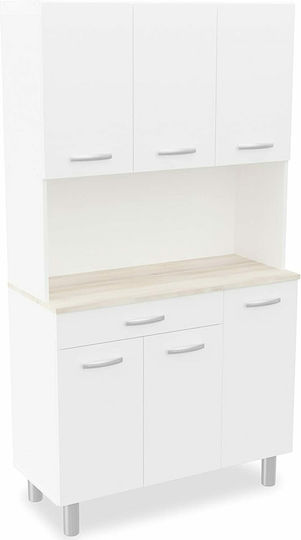 Επιδαπέδιο Ντουλάπι Basil 101x42.3x185.3cm Λευκή Επιδαπέδιο Ντουλάπι Basil 101x42.3x185.3cm Λευκή