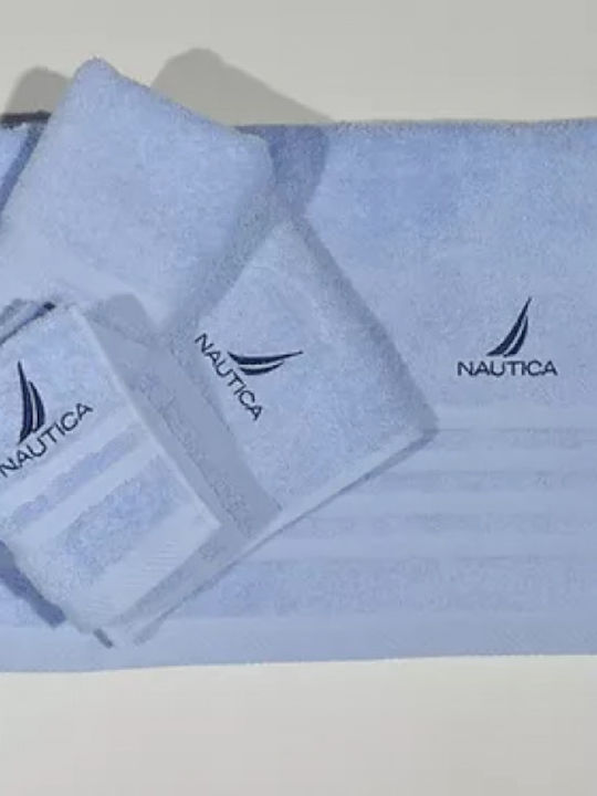 Nautica Σετ Πετσέτες Μπάνιου 3τμχ Σιέλ Βάρους 550gr/m²