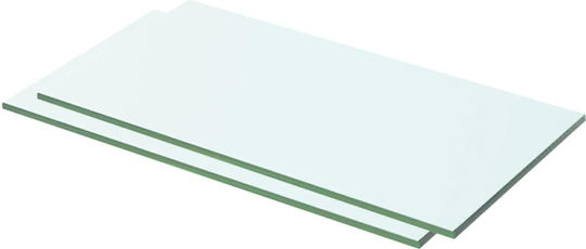 Ράφια Διάφανα (2τμχ) 50x20x0.8εκ.