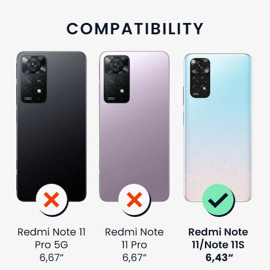KWmobile Back Cover Silicone 1.3mm Moss Green (Redmi Note 11 / 11S 4G)