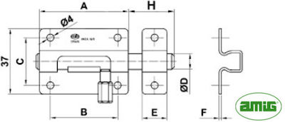 Door latches Inox 18/8 - 8068