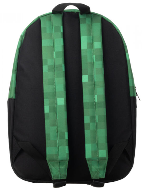 Bioworld Minecraft Time To Mine School Bag Backpack Elementary, Elementary in Green color