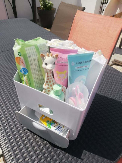 Ubbi Бебешка кошница за козметика Бял 1бр
