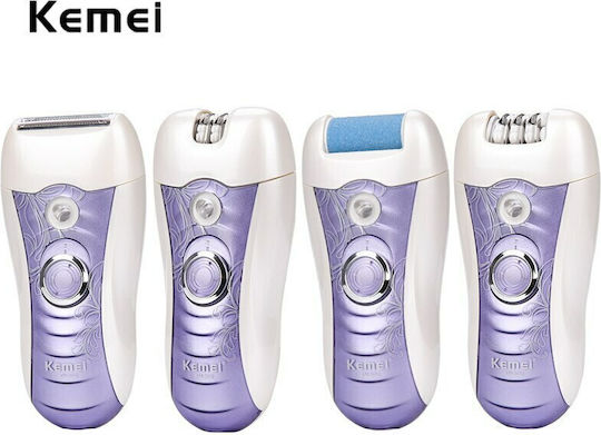 Kemei 3 in 1 Σετ Αποτρίχωσης Epilator για Σώμα & Μπικίνι KM-3012 Μωβ
