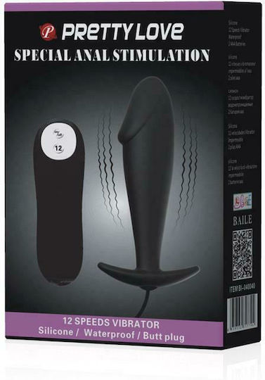 Pretty Love Special Anal Stimulation Πρωκτικός Δονητής Μαύρος 10cm
