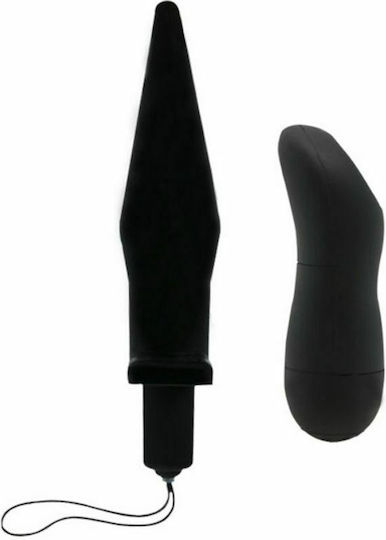 Baile Vibrating Plug Remote Control Wireless Anal Vibrator Black 16.5cm