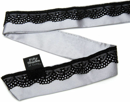 Fifty Shades of Grey Satin & Lace Collar with Nipple Clamps BDSM Kit in Gray Color