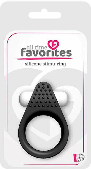 Dream Toys Lit Up Silicone Stimu Ring 1 Δαχτυλίδι Πέους Σιλικόνης Μαύρο