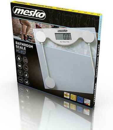 Mesko Ψηφιακή Ζυγαριά 150kg Διάφανη MS8137
