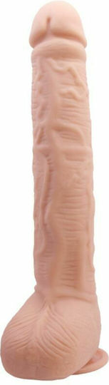 Baile Beautiful Realdeal Lifelike Skin Ρεαλιστικό Dildo με Όρχεις και Βεντούζα Flesh 27cm