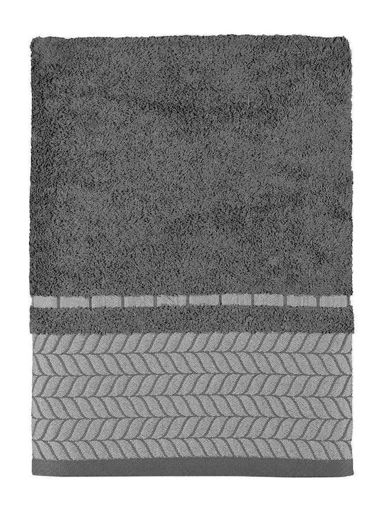 Madi Πετσέτα Χεριών Frond 30x50εκ. Anthracite Βάρους 500gr/m²