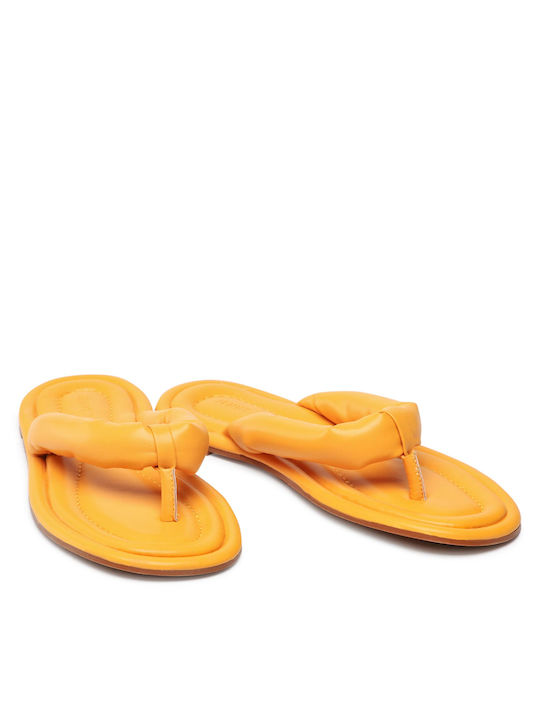 Damen Flache Sandalen in Orange Farbe