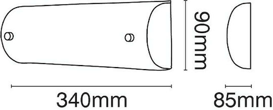 VK Lighting Leuchte Wand Weiß 34x9cm VK Lighting Leuchte Wand Weiß 34x9cm