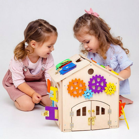 Roter Kafer Baby Toy BusyHouse made of Wood for 36++ Months