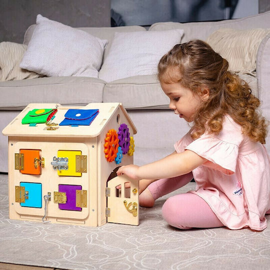 Roter Kafer Baby Toy BusyHouse made of Wood for 36++ Months