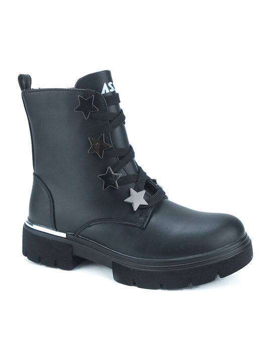 Kids Boots with Laces Black