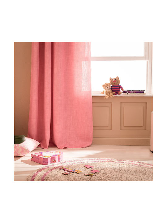 Gofis Home Kids Grommet Top Curtain Chrome Gum Pink 2004930230009 140x280cm
