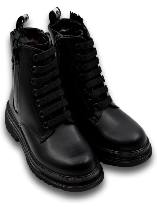 Kids Boots with Zipper Black