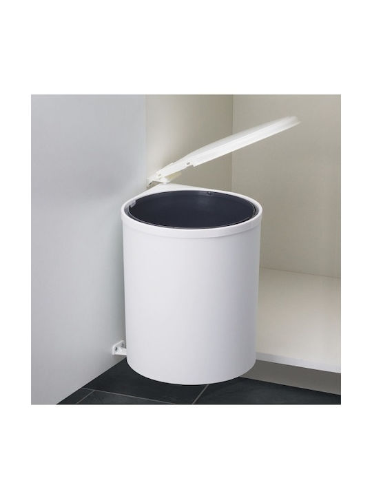 Elletipi Plastic Cupboard Bin 10lt White