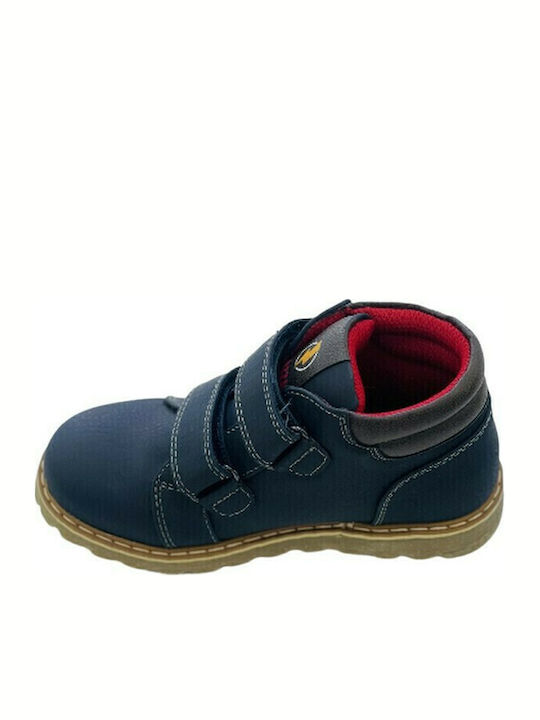 Anatomical Kids Boots with Velcro Blue