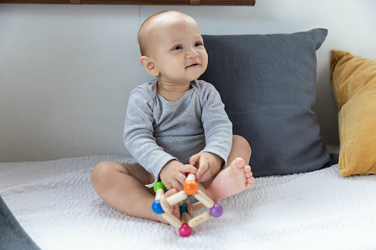 Plan Toys Activity Cube Cube with Rings made of Wood with Sounds for 0++ Months