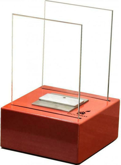EcoHot Bio Luna 19-1 de birou Șemineu pe bioetanol Interior Roșu 19x19x32cm
