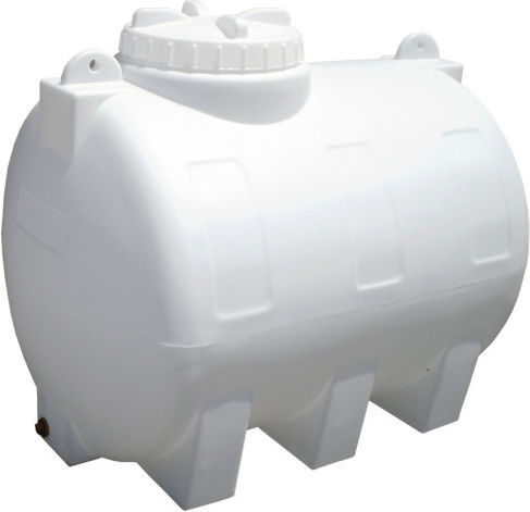 Mytherm Σ5 Porky Plastică Depozit Apă / Petrol / Ulei Cilindric Orizontal 2000lt Albă