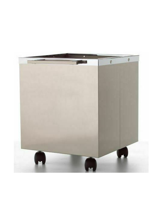 Zogometal K14/P Μεταλλικό Τρόλεϊ Μεταφοράς Ξύλων 34x34x40cm Ασημί