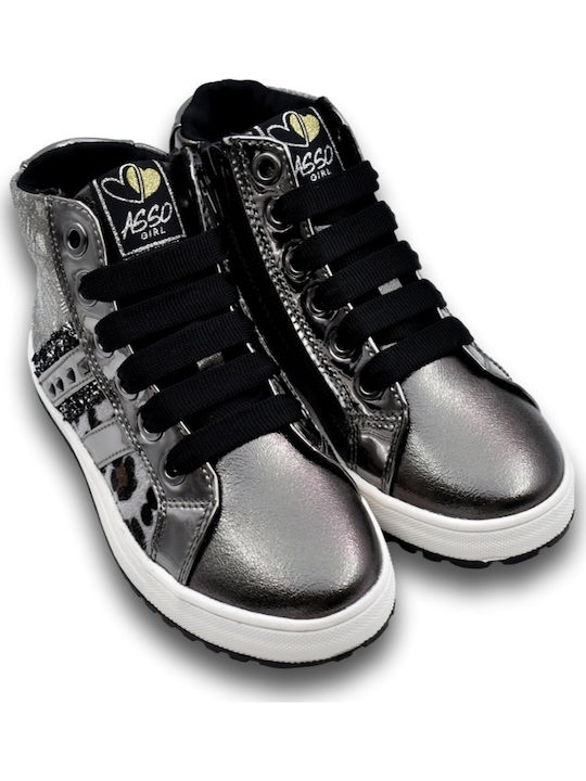 Kinder Sneakers Hoch Gray