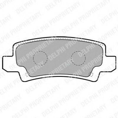 Delphi Σετ Τακάκια Πίσω 1τμχ για Toyota Corolla / Corolla Verso 1.4-2.0D 10.01 / 03.08