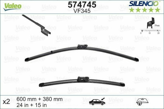 Valeo Silencio X.trm x2 Set Ștergătoare Auto Față 630mm/470mm